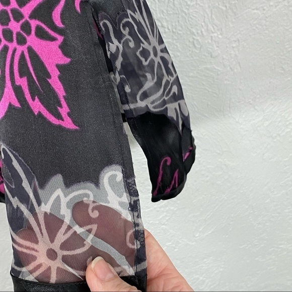 ROBERT GRAHAM - POLY / SILK BLEND VIBRANT TOP / TUNIC - STYLE IS CABIRIA - B1 - Picture 11 of 15